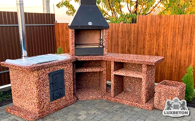 Барбекю-комплекс из полудрагоценного камня